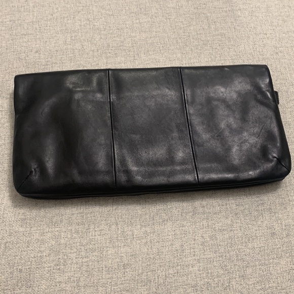 Coach Oversized Black Kristen Clutch with Silver Hardware - Picture 3 of 13